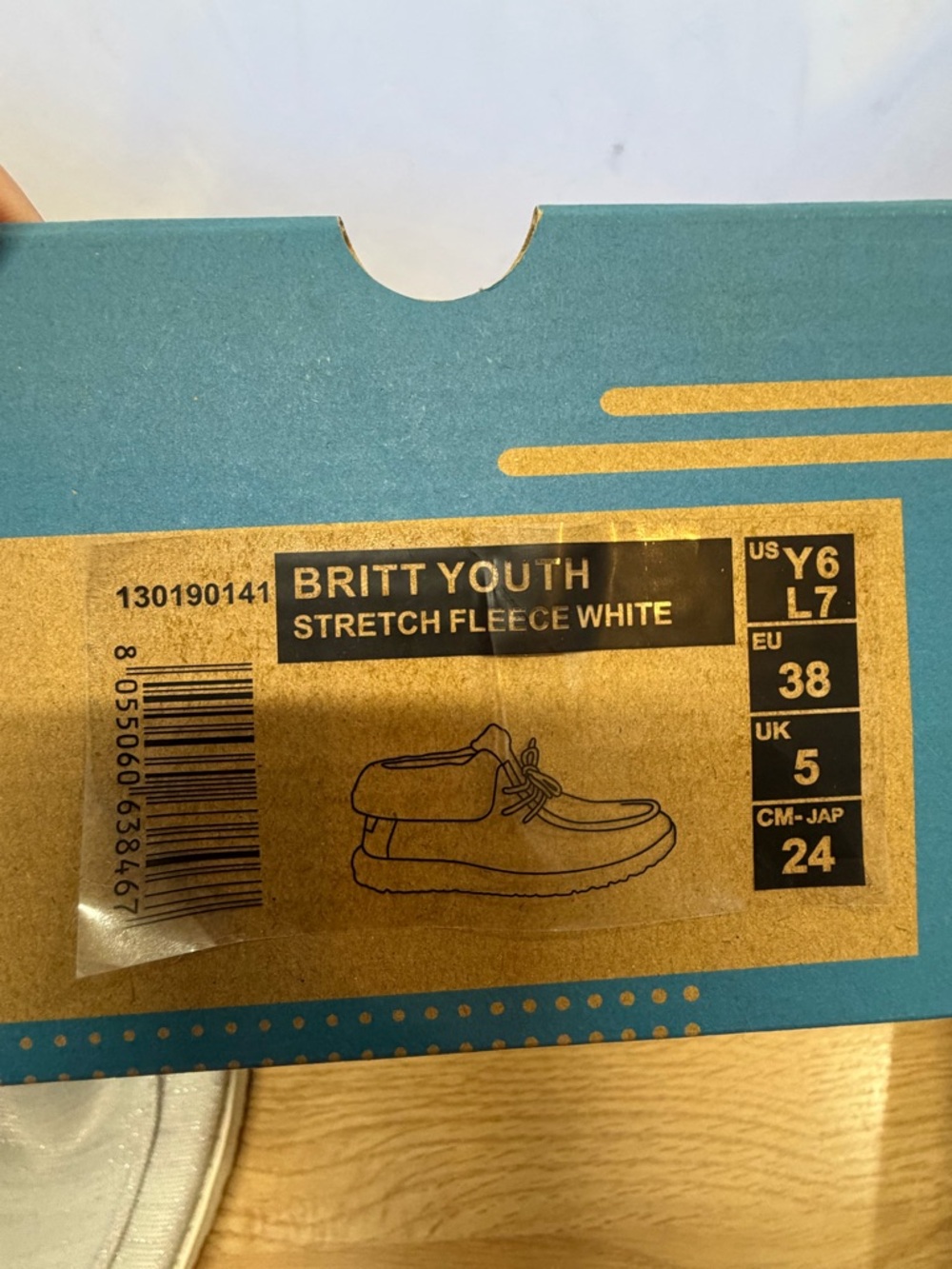 Hey Dude Britt Youth Y6 L7 Stretch Fleece Metallic White Slip On Comfort Shoe - Picture 2 of 8